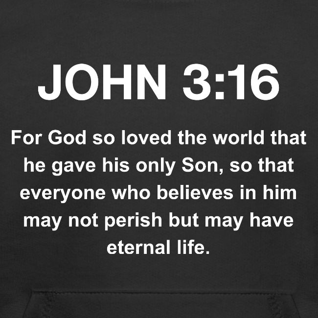John 3:16 Christian Apparel – White