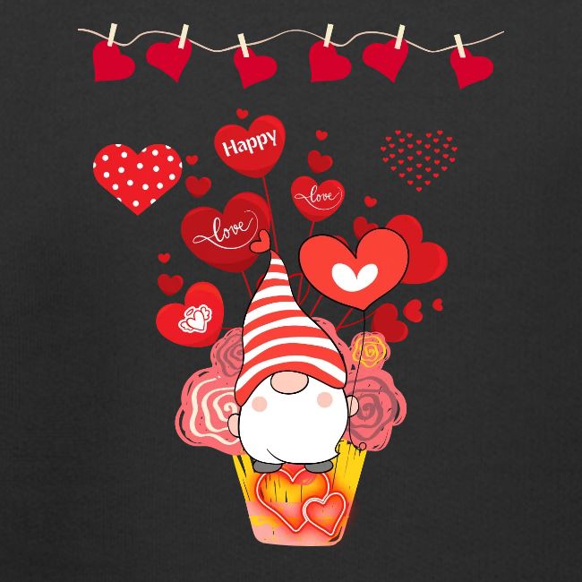 Design wrapped in love hearts, vibrating in love.