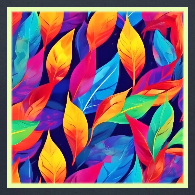 Vibrant Autumn Leaves Abstract Art