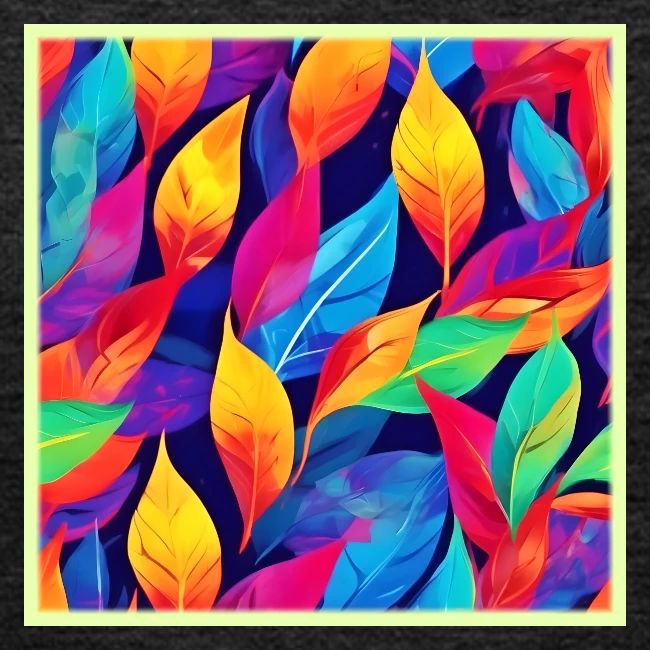 Vibrant Autumn Leaves Abstract Art