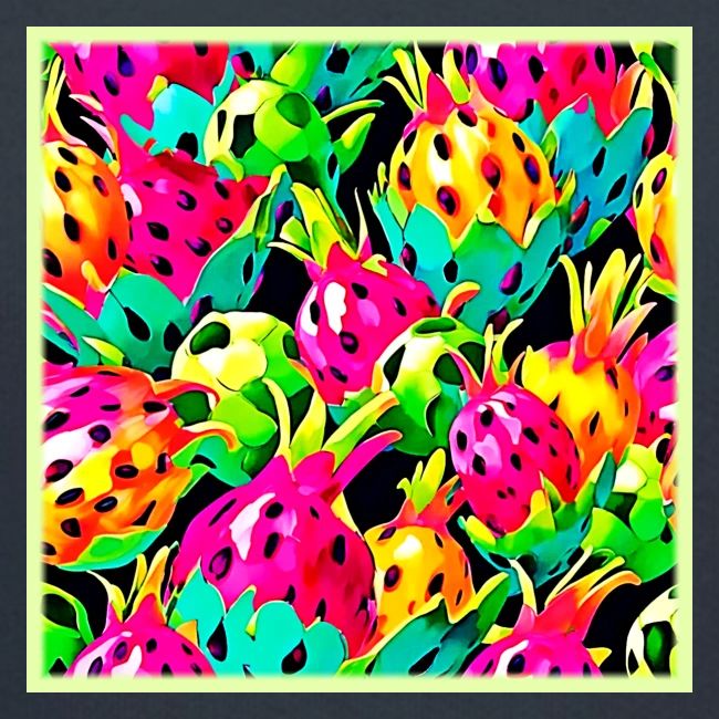 Dragon Fruit Vivid Pattern