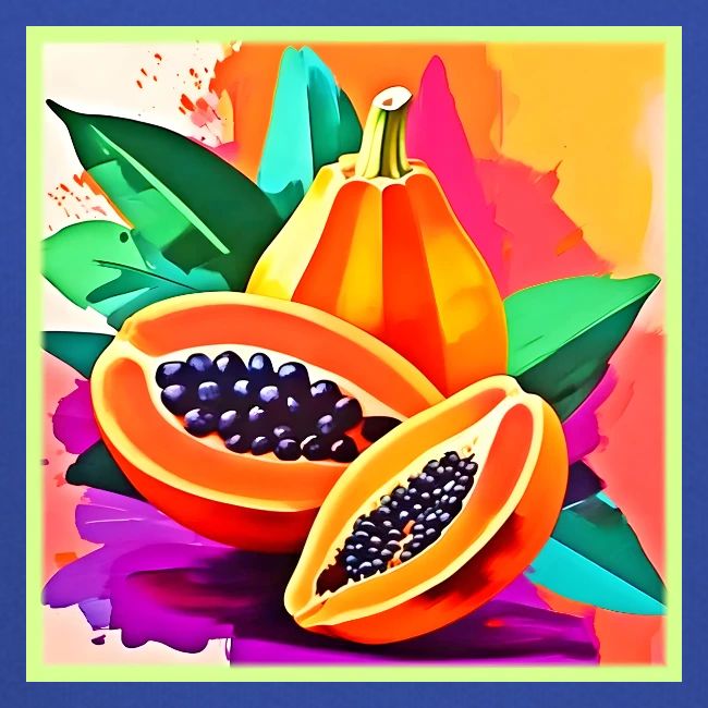 Sliced Papaya Pop Art
