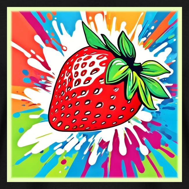 Vibrant Strawberry Artwork