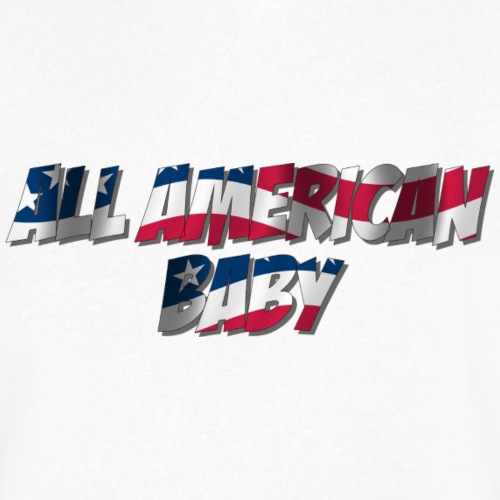 ALL AMERICAN BABY - Men's V-Neck T-Shirt by Canvas