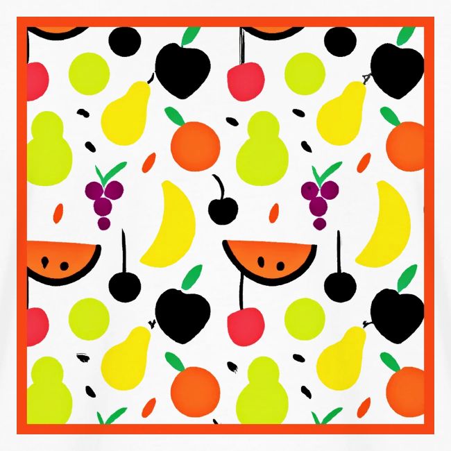 Tropical Glow Neon Fruit Pattern