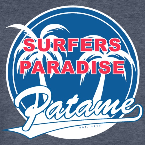 Patame Surfers Paradise BlueWhite - Men's V-Neck T-Shirt by Canvas