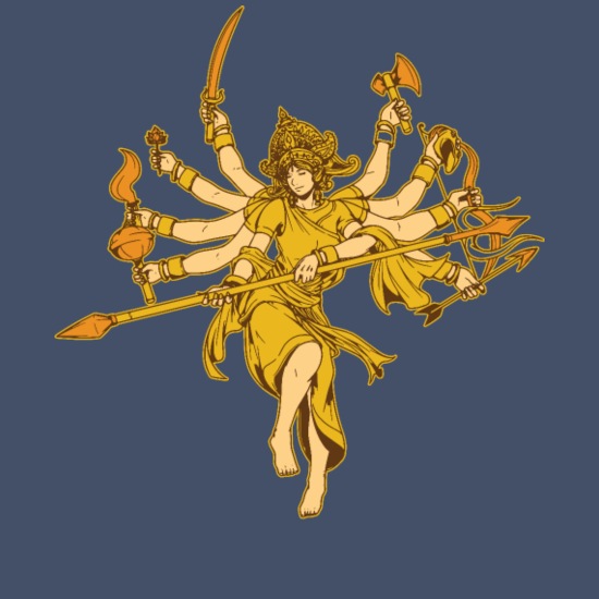 Durga Goddess Anime Hindu' Men's V-Neck T-Shirt | Spreadshirt