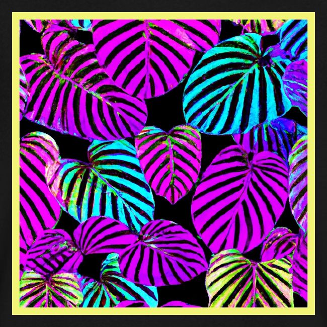 NeonLeaf Harmony Vibrant Pattern