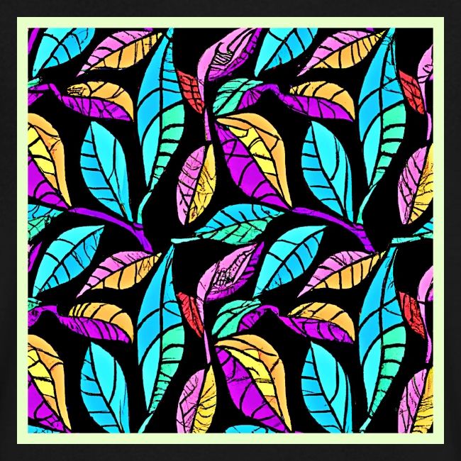 Stained Glass Leaves Design
