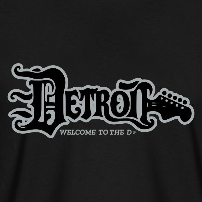 DETROIT GUITAR WTTD BLK SLR REG FONT