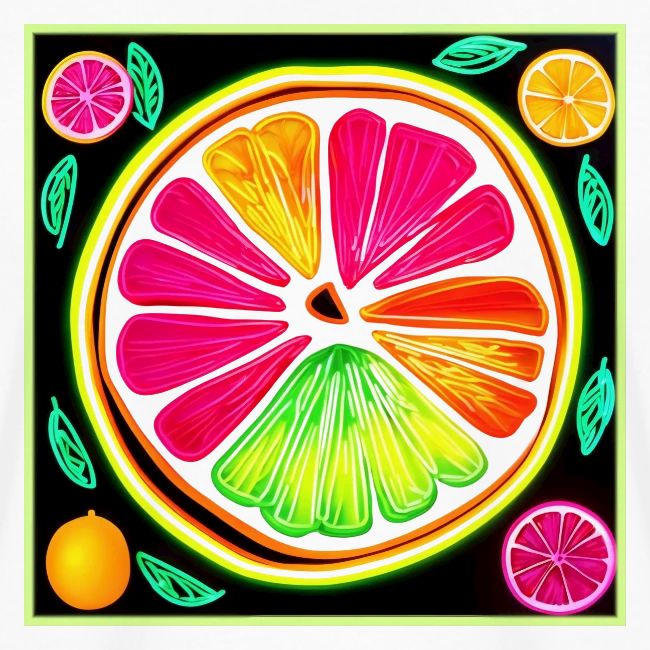 Neon Citrus Fruit Fiesta