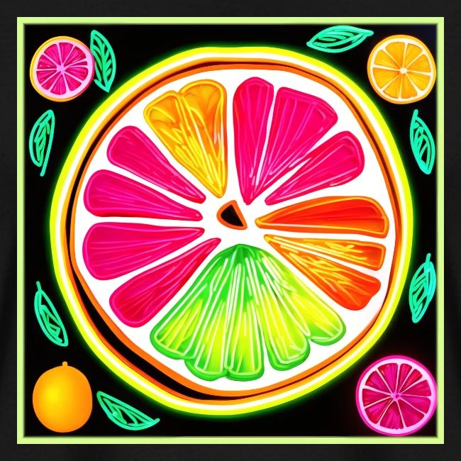 Neon Citrus Fruit Fiesta