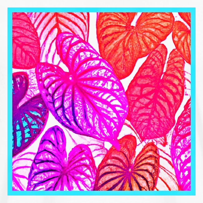 Color Burst Leaves Neon Elegance