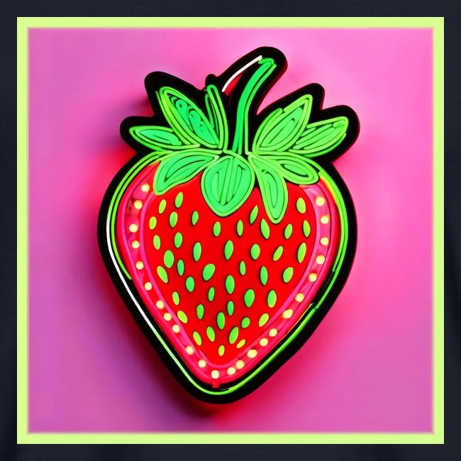 Vibrant Strawberry Neon Sign