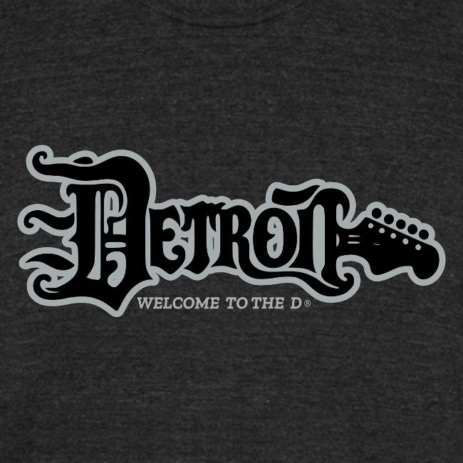 DETROIT GUITAR WTTD BLK SLR REG FONT