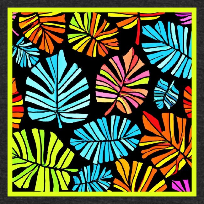 Vibrant Foliage Radiance Neon Elegance