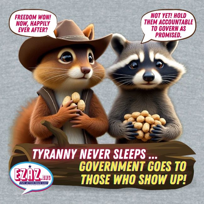 Freedom Squirrel and Raccoon
