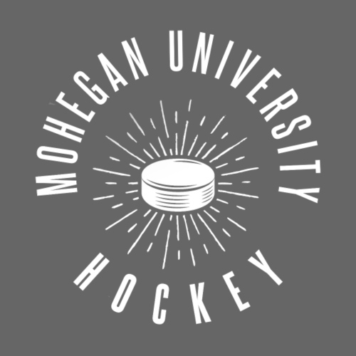 White Mohegan U Hockey Series Logo - Unisex Tri-Blend T-Shirt