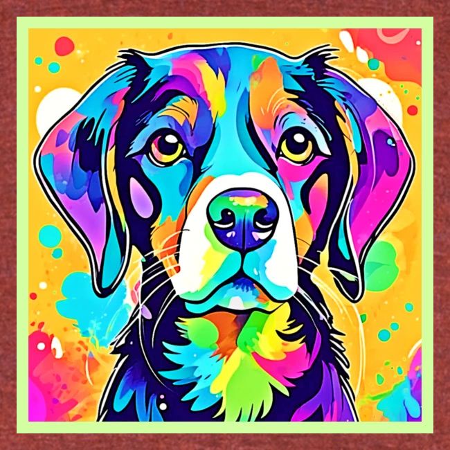 Rainbow Dog Portrait Design