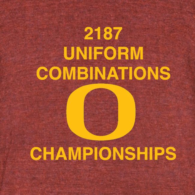 2187 UNIFORM COMBINATIONS O CHAMPIONSHIPS