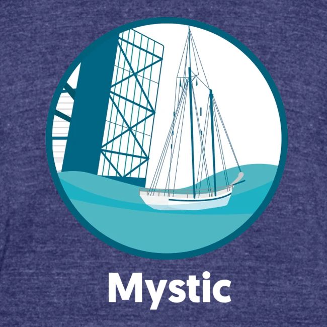 Mystic CT Drawbridge Men's Tri Tee Shirt