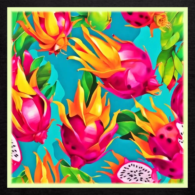 Vibrant Dragoon Fruit Pattern
