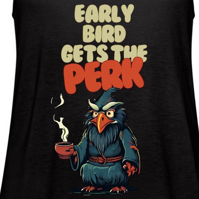 Early Bird Gets the Perk: Owl with Coffee Mug