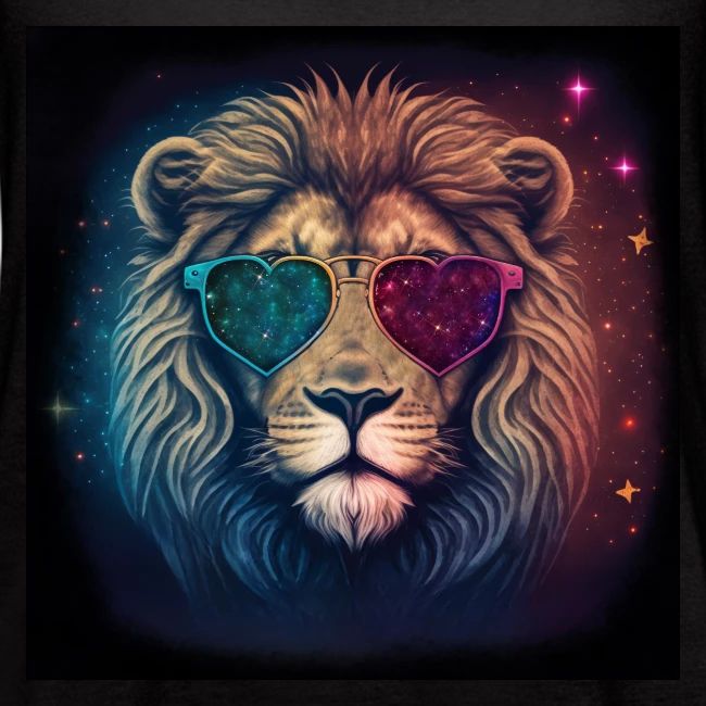 Jesus Lion of Judah wearing love glasses