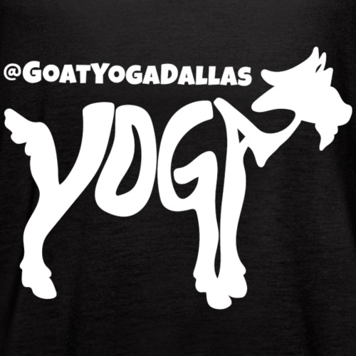 Goat Yoga Dallas White Logo - Women's Flowy Tank Top by Bella