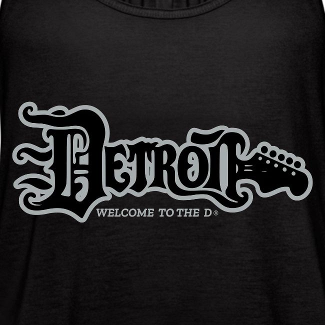 DETROIT GUITAR WTTD BLK SLR REG FONT