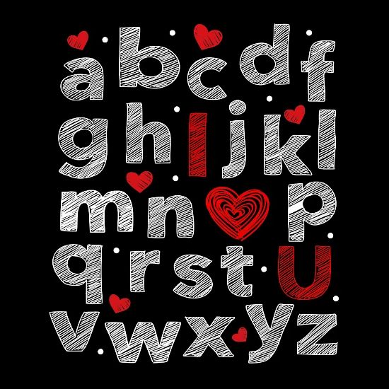 ABC I Love You Valentines Day Alphabet Slogan' Women's Flowy Tank Top |  Spreadshirt