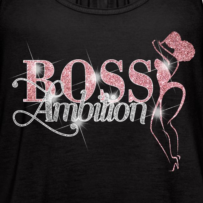 Women Boss Ambition Tshirt Glitter
