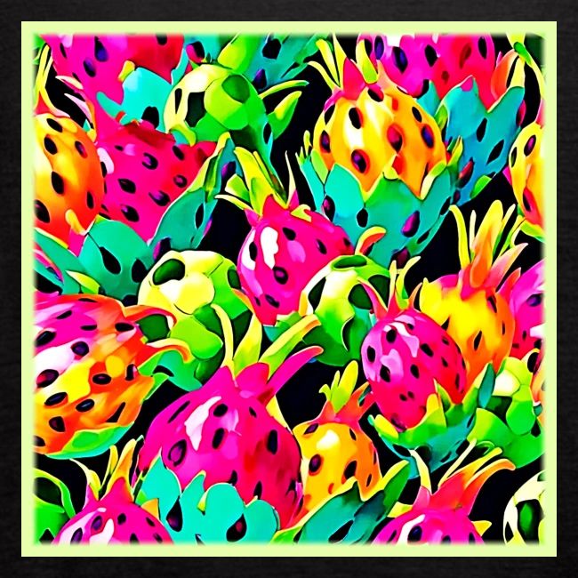 Dragon Fruit Vivid Pattern