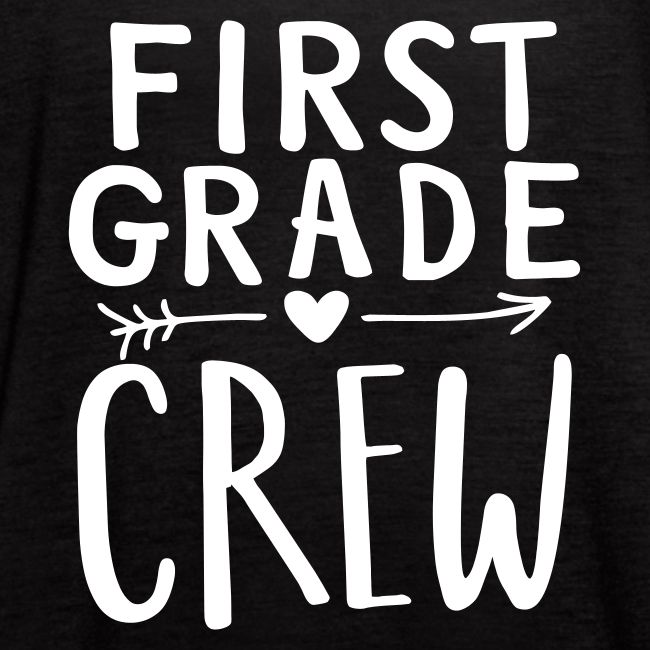 First Grade Crew Heart Teacher T-Shirts