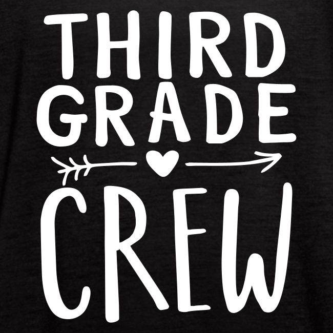 Third Grade Crew Heart Teacher T-Shirts