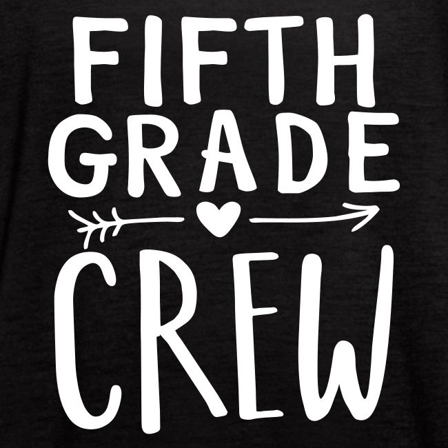 Fifth Grade Crew Heart Teacher T-Shirts