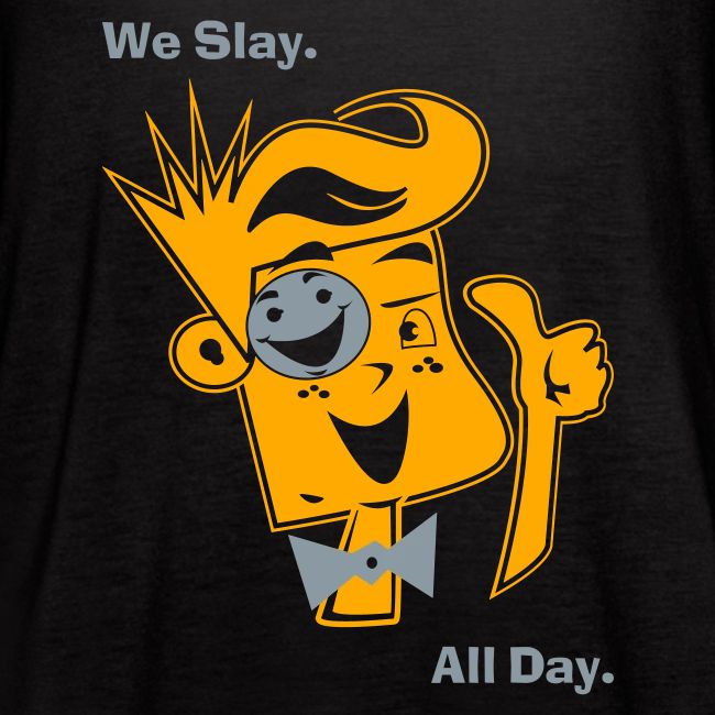 We Slay All Day Shiny Shirt Metallic Silver & Gold