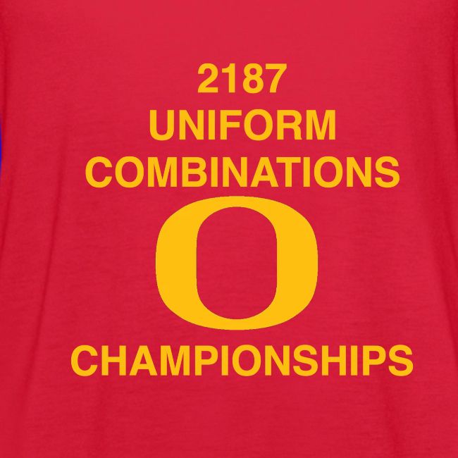 2187 UNIFORM COMBINATIONS O CHAMPIONSHIPS