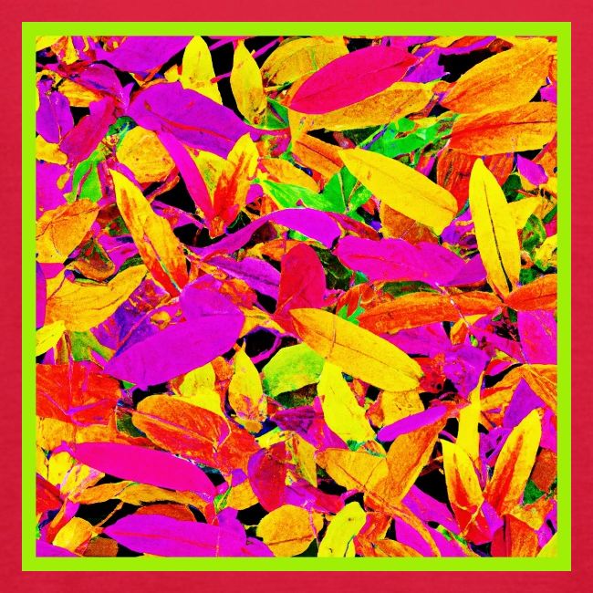 Vibrant NeonLeaf Elegance Pattern