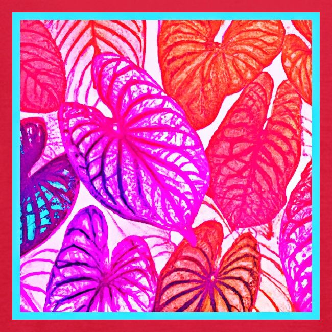 Color Burst Leaves Neon Elegance