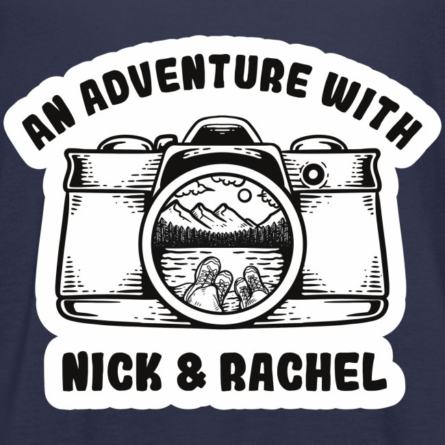 Nick & Rachel Black & White Logo