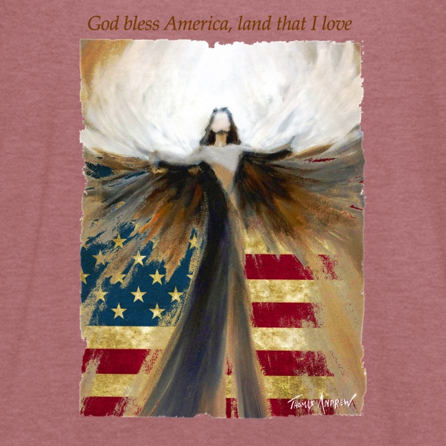God bless America Angel_Strong color_Brown type