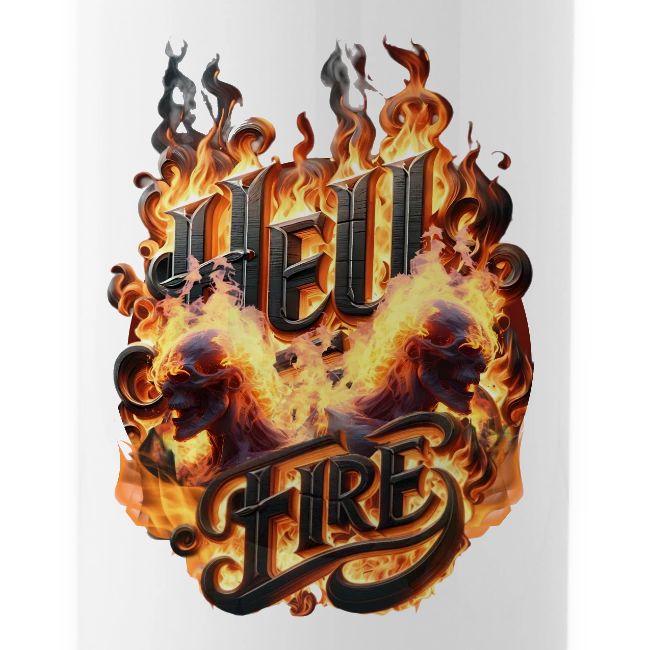 Hell Fire: Demonic Skulls Burn in Eternal Flames