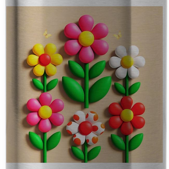 3D Flowers and Butterflies in Amber, Floral Design