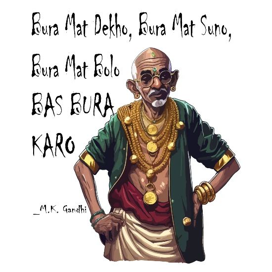 funny gandhi poster