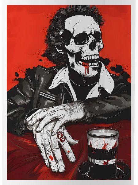 Skull Biker Noir