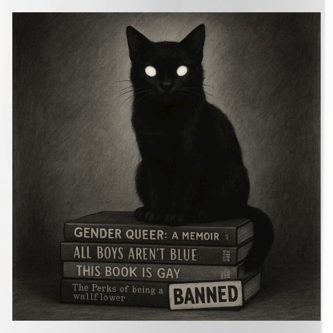 Cat on Banned Books