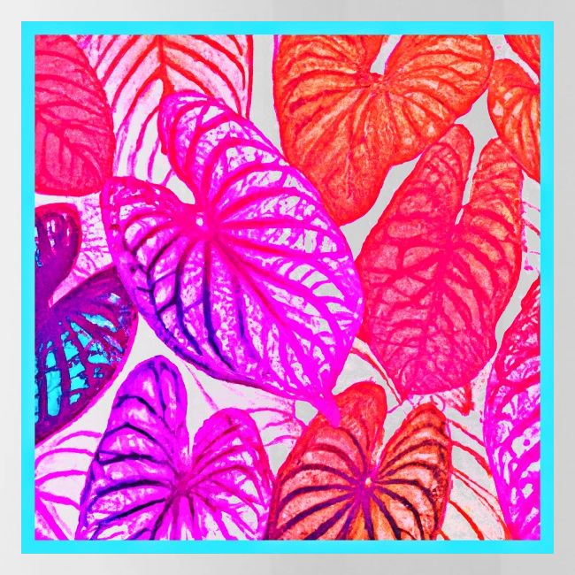 Color Burst Leaves Neon Elegance