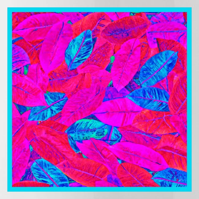 Vibrant Neon Leaves Artful Elegance