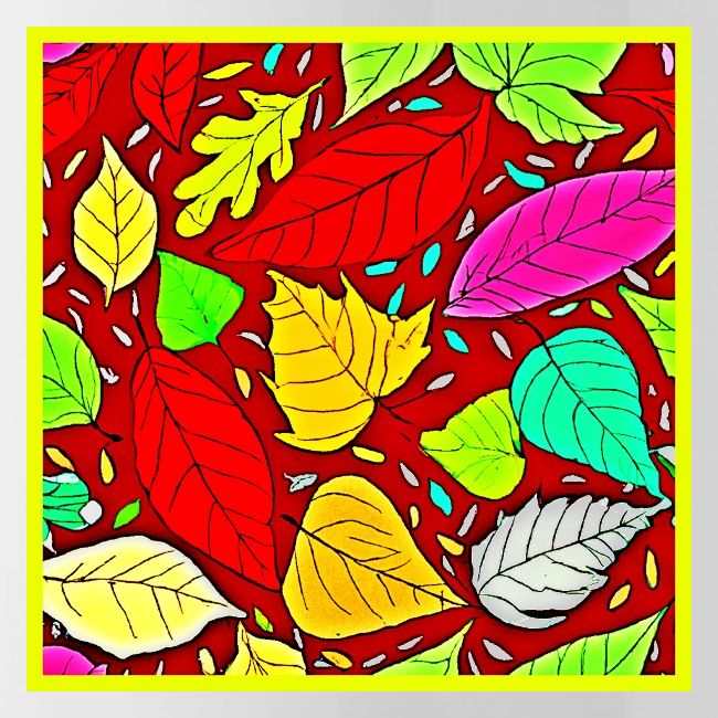 Rainbow Leaves Vibrant Pattern